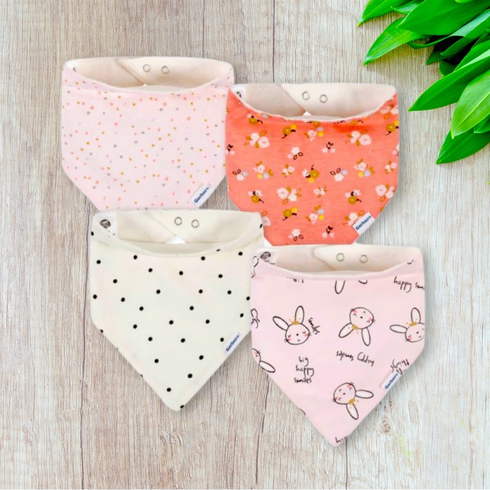 NWT 4-pack Gerber bandana bibs